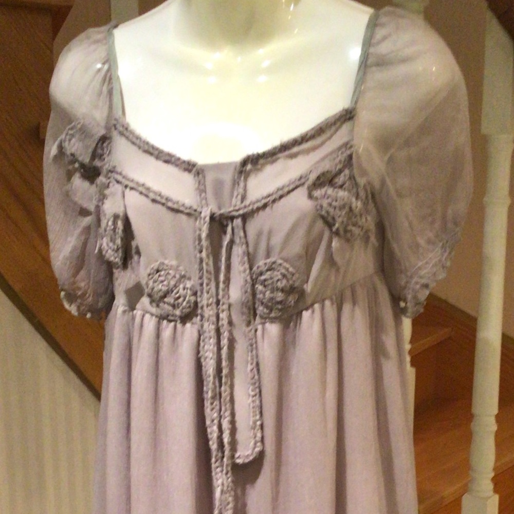 💕3XHost Pick💕⬇️Price Drop⬇️NWT silver grey loose dress/tunic with short sleeve
